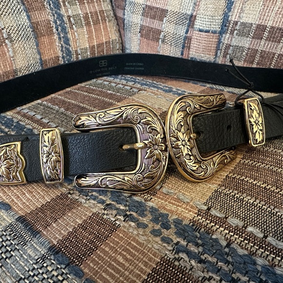 NWT B-Low The Belt Baby Bri Bri Waist Belt in Black and Gold - Picture 3 of 6